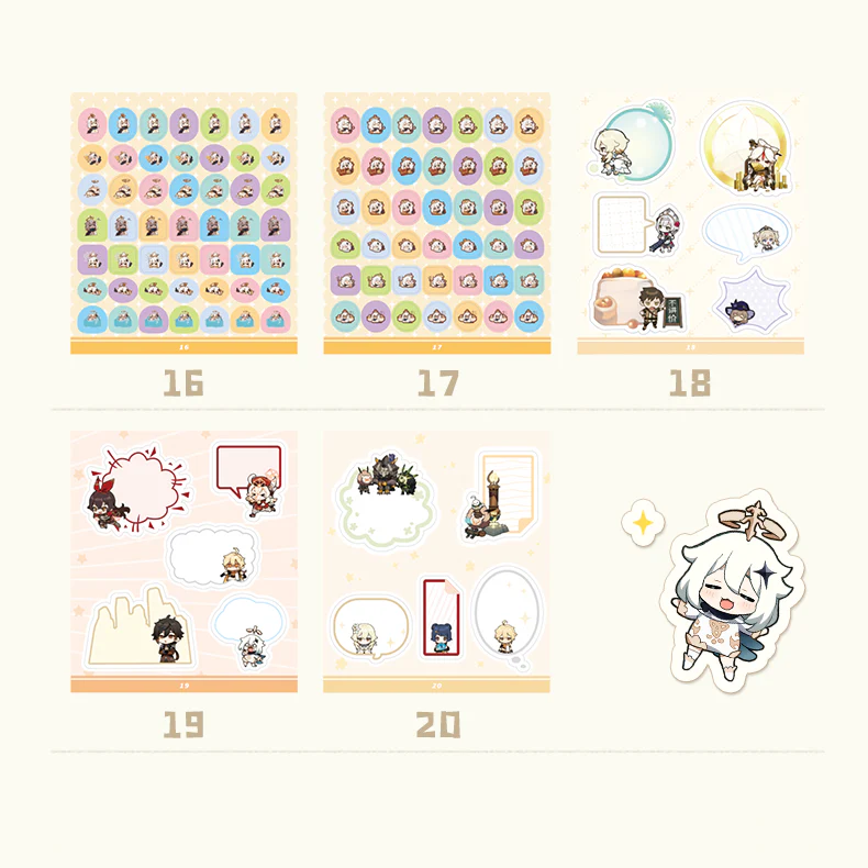 Genshin Impact Chibi Sticker Book - Paimon’s Paintings - Image 5