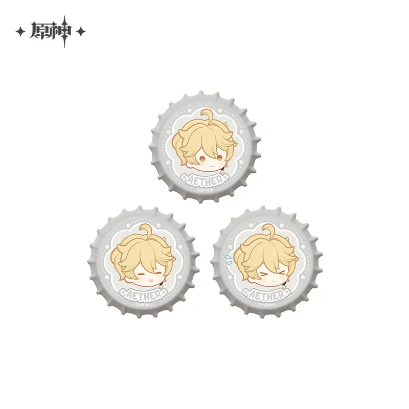 Genshin Impact - Fragrant Fantasy Series Chibi Bottle Cap Badge Set - Image 3