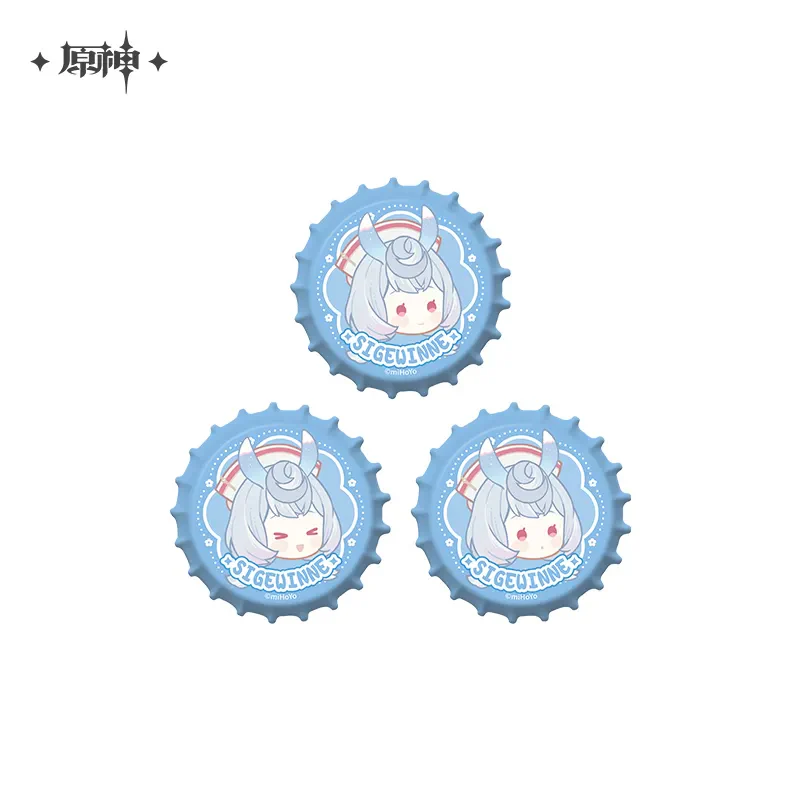 Genshin Impact - Fragrant Fantasy Series Chibi Bottle Cap Badge Set - Image 4