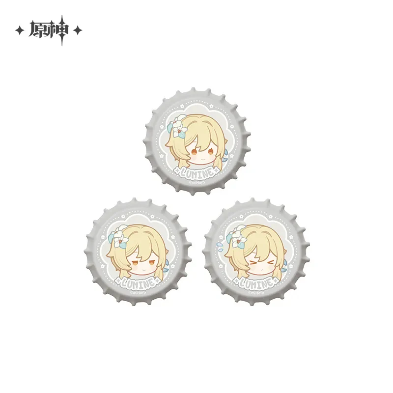 Genshin Impact - Fragrant Fantasy Series Chibi Bottle Cap Badge Set - Image 5