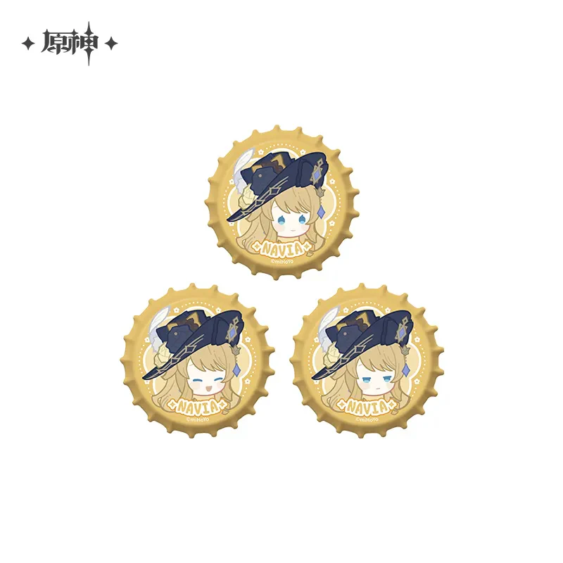 Genshin Impact - Fragrant Fantasy Series Chibi Bottle Cap Badge Set - Image 6